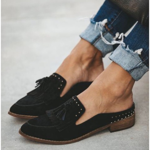 Vici Shoes - Vici Black Suede Tassel Loafer